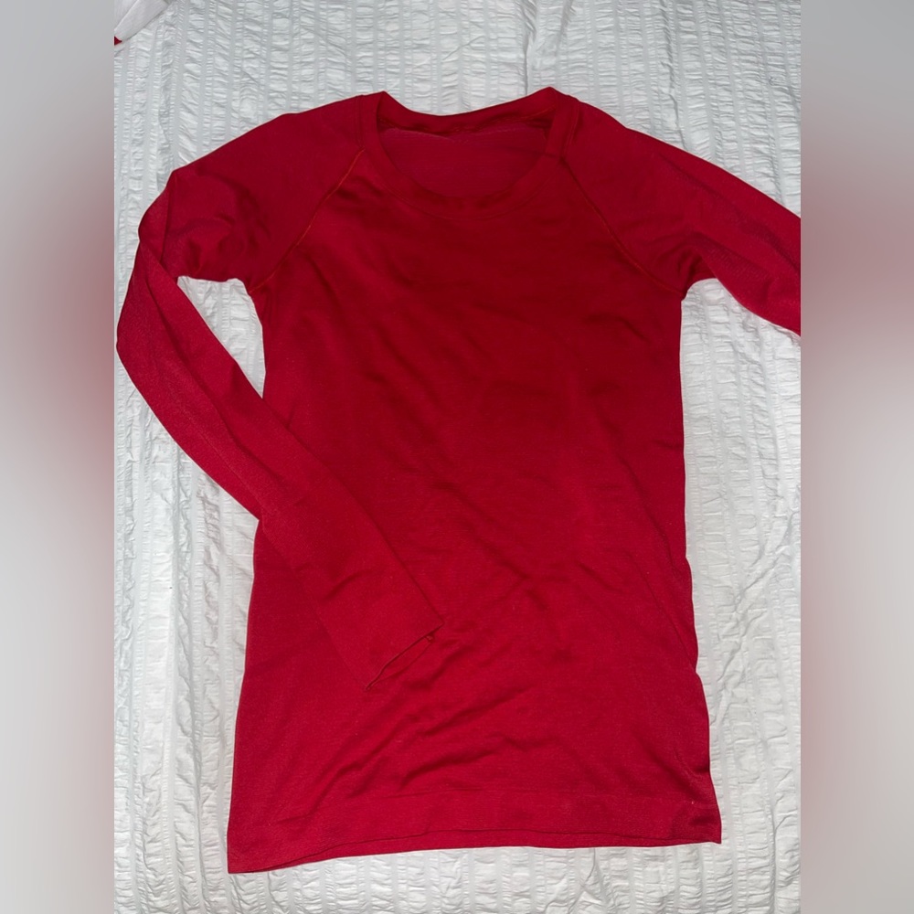 Lululemon Red Long-sleeve Swiftly Tech